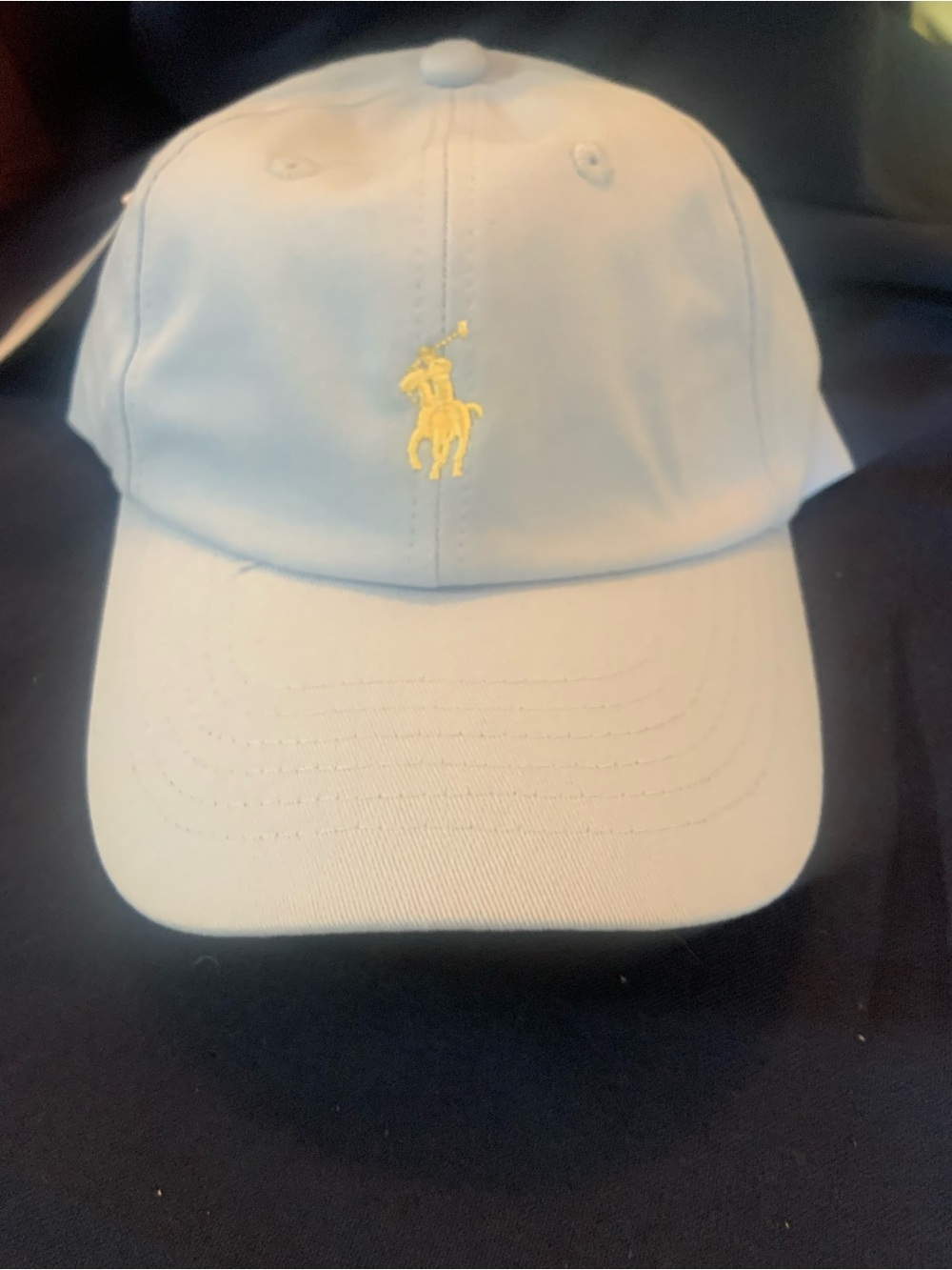 Polo by Ralph Lauren Light Blue Cap with Yellow Pony Logo
